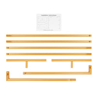 Arche de Mariage Rectangulaire Dorée Réglable, 150 cm de Large, Hauteur 107 ou 200 cm