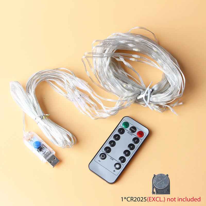 Rideau Lumineux LED Blanc ou Blanc Chaud, USB Dimmable, vue complémentaire 4