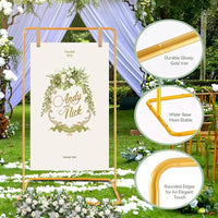 Chevalet Plan de Table Mariage Doré à Sangles, Hauteur 130 ou 180 cm