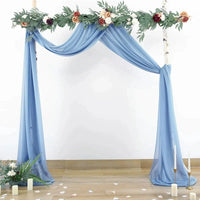 Voilage d'Arche de Mariage en Chiffon, coloris bleu ciel
