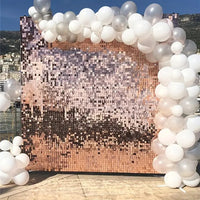 Mur de Paillettes pour Photocall Mariage, coloris or rose