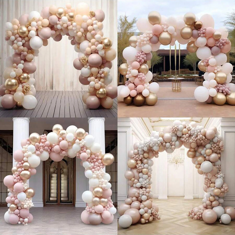Kit Arche de Ballons Sable, Rose, Blanc et Or, 99 Pièces, vue complémentaire 5