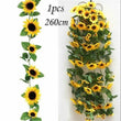 Fleurs pour Arche de Mariage, Guirlande de Tournesols 260 cm, 1, 2 ou 5 Pièces