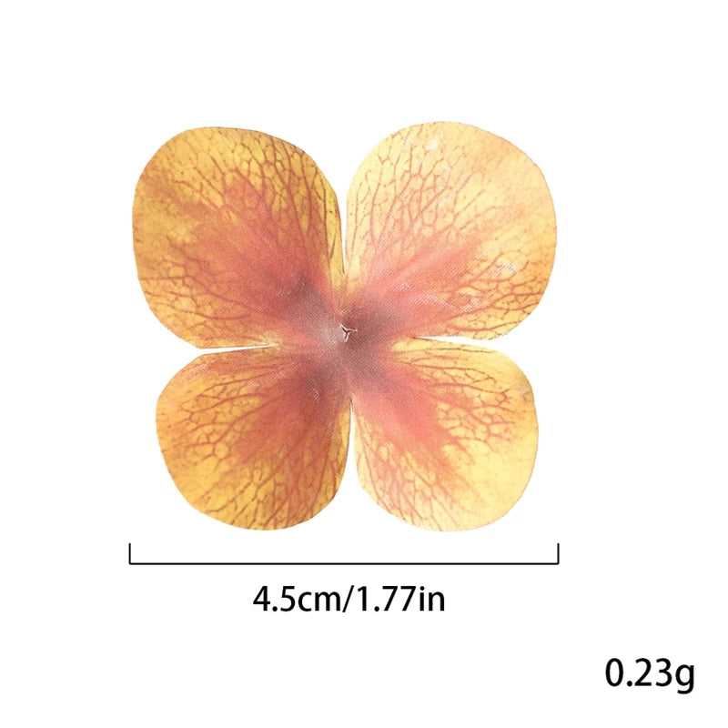 Pétales d'Hortensia Artificiels en Soie 4,5 cm, Lot de 50 à 200, 11 Coloris