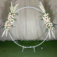 Arche Ronde de Mariage en Métal Blanc ou Doré, 100 à 250 cm