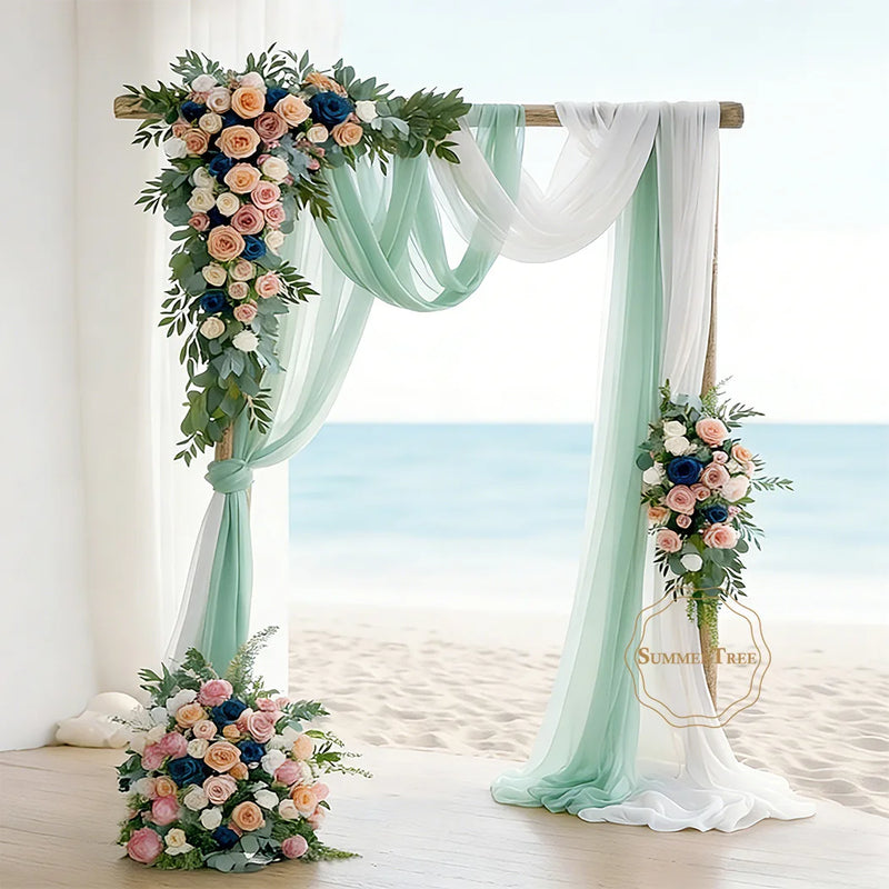 Voilage pour Arche de Mariage en 20 Coloris, vue d'ensemble