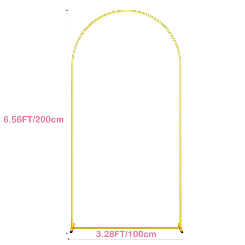 Arche de Mariage Dorée à Emboîtement, 5 Tailles de 120 à 220 cm