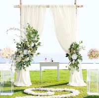 Compositions Florales et Voilages Bohèmes pour Arche de Mariage, 24 Articles à la Pièce