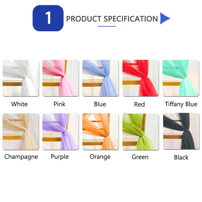 Voilage Mariage Translucide en Polyester, 160 cm de Large, vue complémentaire 2