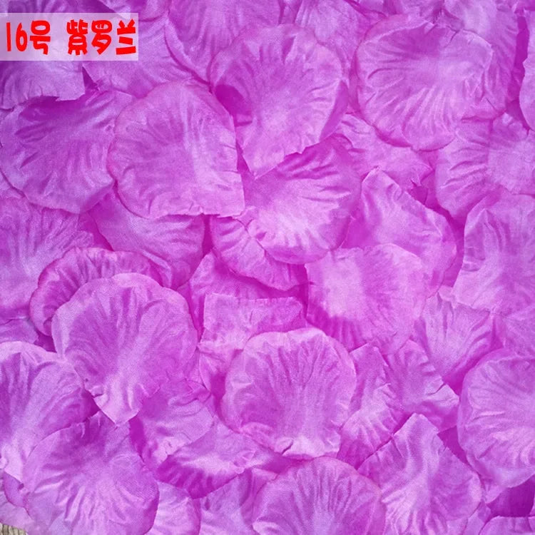 Pétales de Rose Artificiels en Tissu, coloris violet orchidée