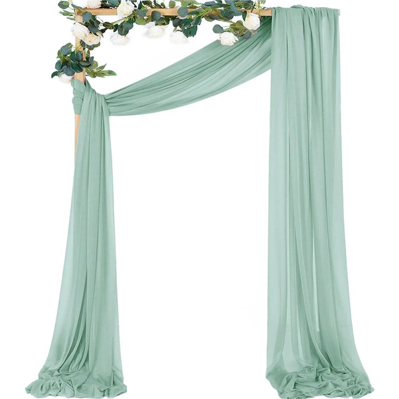 Voilage Chiffon pour Arche de Mariage, 75 cm de Large, coloris vert d'eau