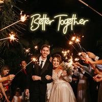 Néon Mariage Mural, 10 Phrases dont « Better Together », 11 Couleurs