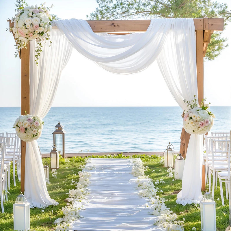 Voilage Chiffon pour Arche de Mariage, 75 cm de Large, vue complémentaire 4