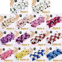 Mur de Fleurs Artificielles, Rangée de Roses et Lys, vue complémentaire 4