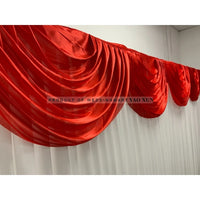 Drapé Swag pour Fond de Mariage, coloris rouge
