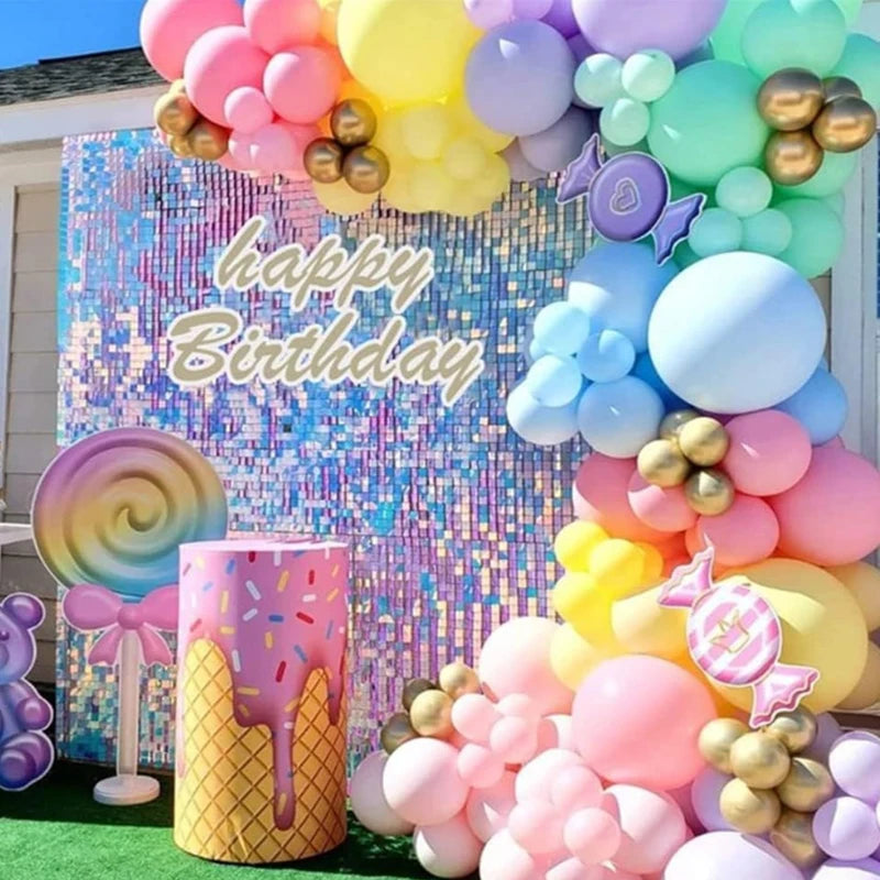 Fond de Mariage en Panneaux de Sequins Carrés, vue complémentaire 4