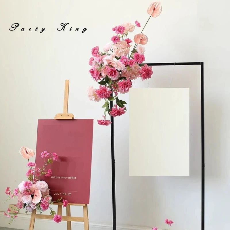 Fleurs pour Arche de Mariage, Roses et Anthuriums Rose Poudré, vue complémentaire 2