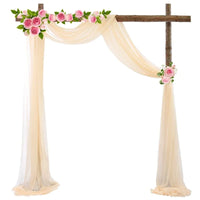 Voilage Chiffon pour Arche de Mariage, coloris champagne
