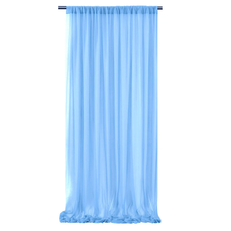 Voilage Mousseline Sans Plis pour Arche de Mariage, coloris bleu ciel