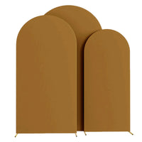 Housse d'Arche de Mariage en Spandex, coloris caramel