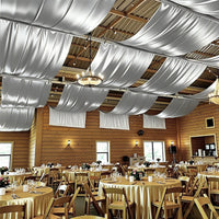 Drapé de Plafond Mariage en Satin, 16 Coloris, 3 à 12 m