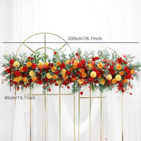 Fleurs pour Arche de Mariage Rouge et Orange, 4 Articles à la Pièce