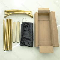 Arche de Mariage Dorée en Aluminium avec Sac de Rangement, 3 Tailles