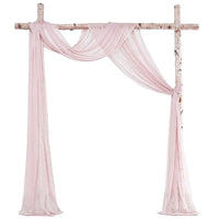 Voilage Mariage pour Arche et Porte en Polyester, coloris rose pâle