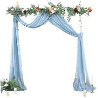 Voilage Chiffon pour Arche de Mariage, coloris bleu poussière