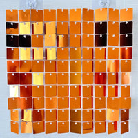 Toile de Fond Mariage à Panneaux Sequins Brillants, coloris orange