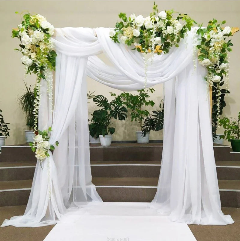 Voilage Arche de Mariage Transparent, 75 cm × 6 m, vue d'ensemble