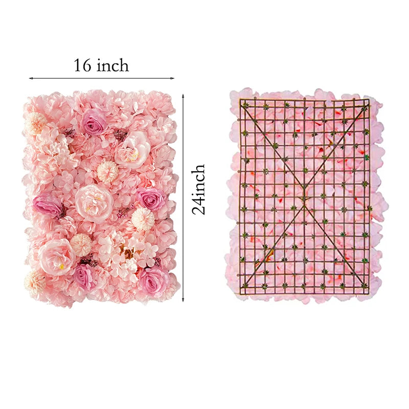 Mur de Fleurs Artificielles, Panneau de Roses 40 x 60 cm, vue complémentaire 3