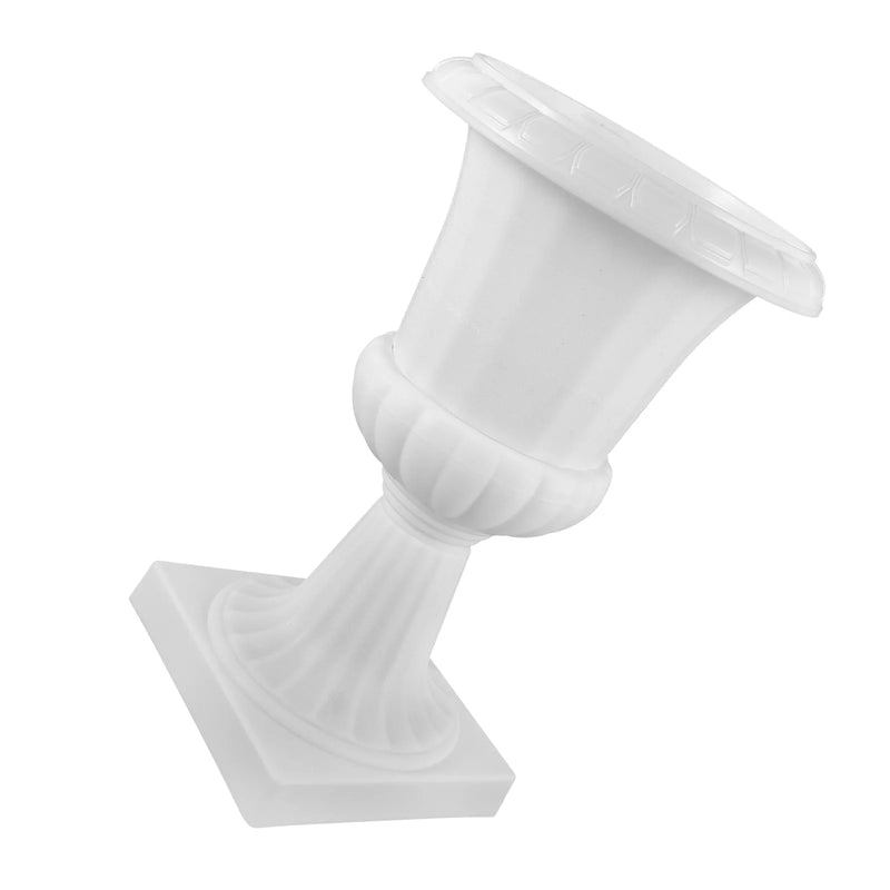 Vase Médicis Blanc sur Piédestal Démontable, 25,5 cm, pour Fleurs de Mariage