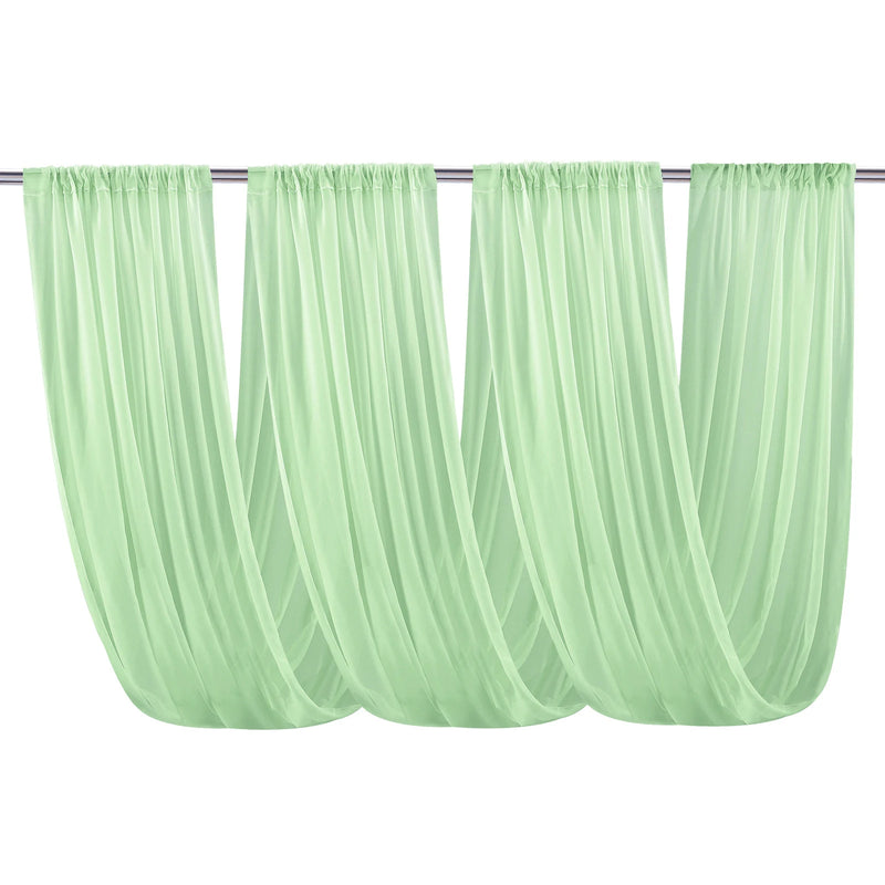 Voilage Plafond Mariage en Chiffon, coloris vert menthe