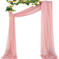 Voilage Chiffon pour Arche de Mariage, 75 cm de Large, coloris rose poudré