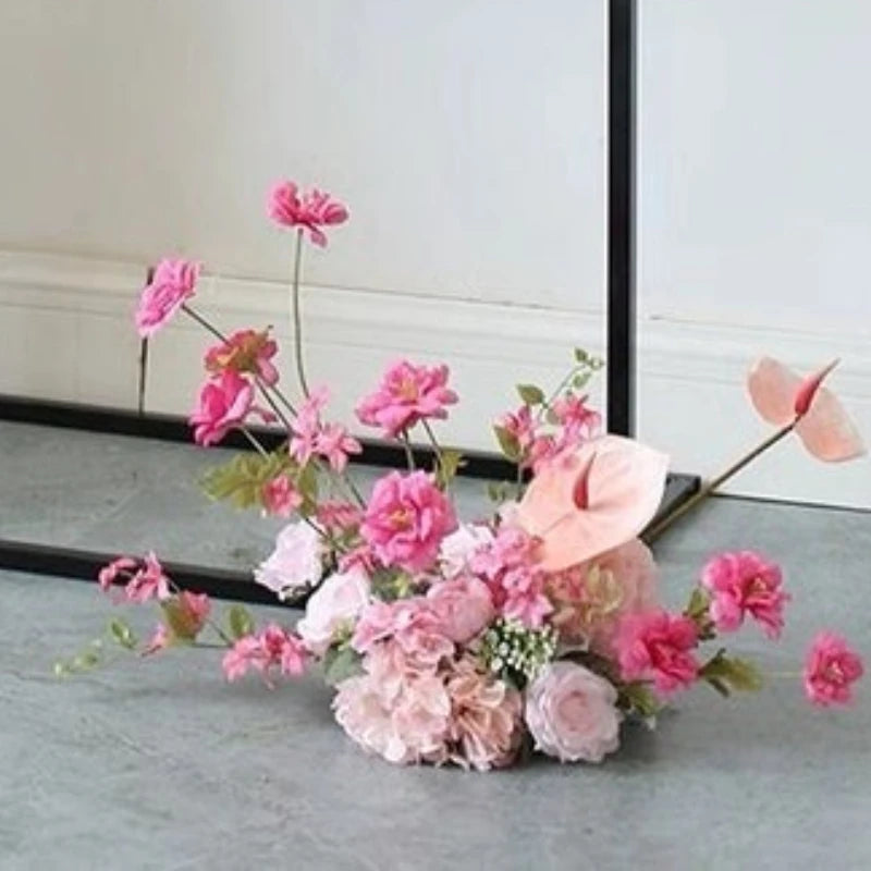 Fleurs pour Arche de Mariage, Roses et Anthuriums Rose Poudré, vue complémentaire 5
