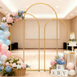 Arche de Mariage Dorée en Métal, Lot de 3 Arches Cintrées