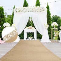 Tapis d'Allée Mariage Champêtre en Toile de Jute, vue d'ensemble