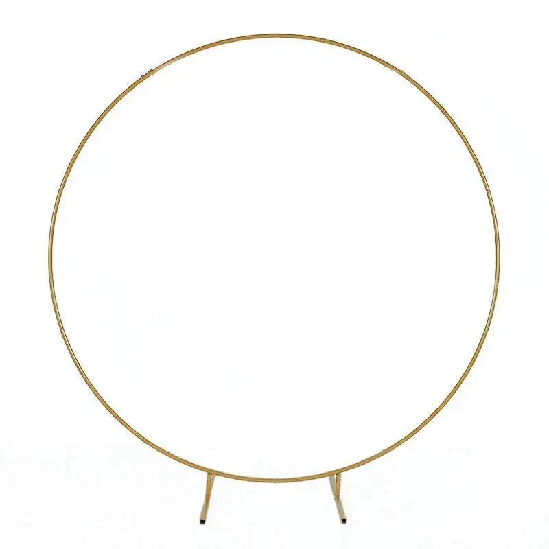 Arche de Mariage Ronde en Fer, Deux Pieds ou Base Rectangulaire, 100 à 250 cm