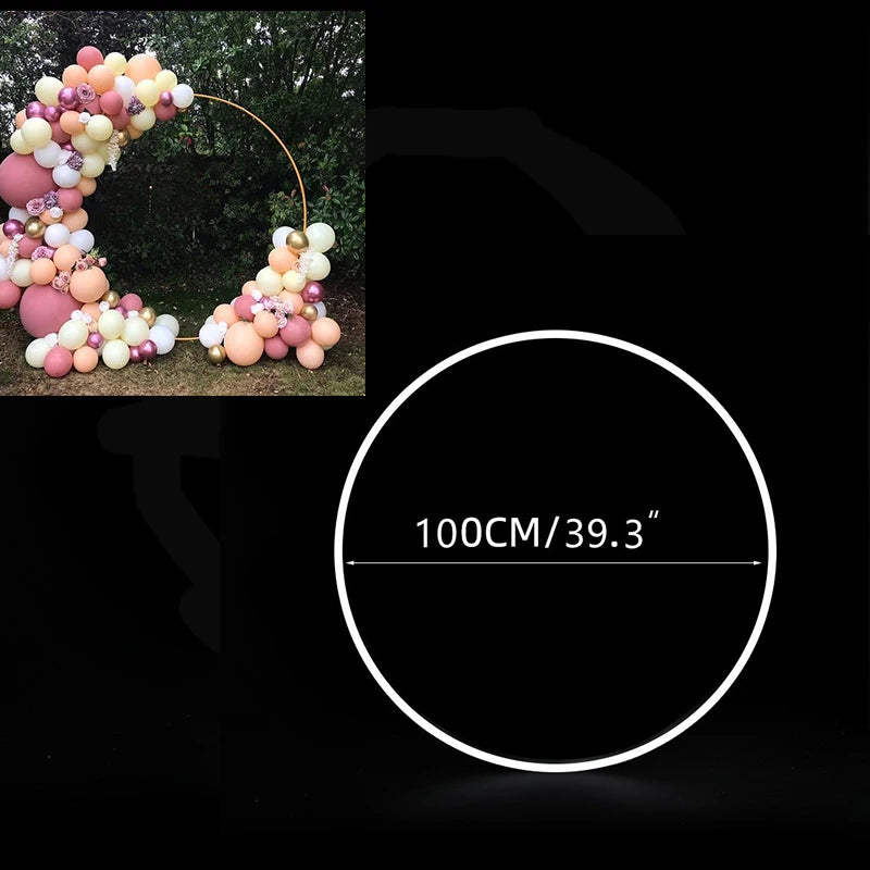 Structure Arche Ballon Cercle Blanc, 1 cercle de 100 cm