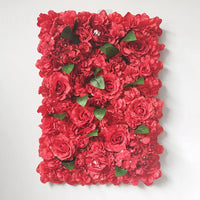 Mur de Fleurs Artificielles, Panneau de Roses 3D 60 × 40 cm, vue d'ensemble