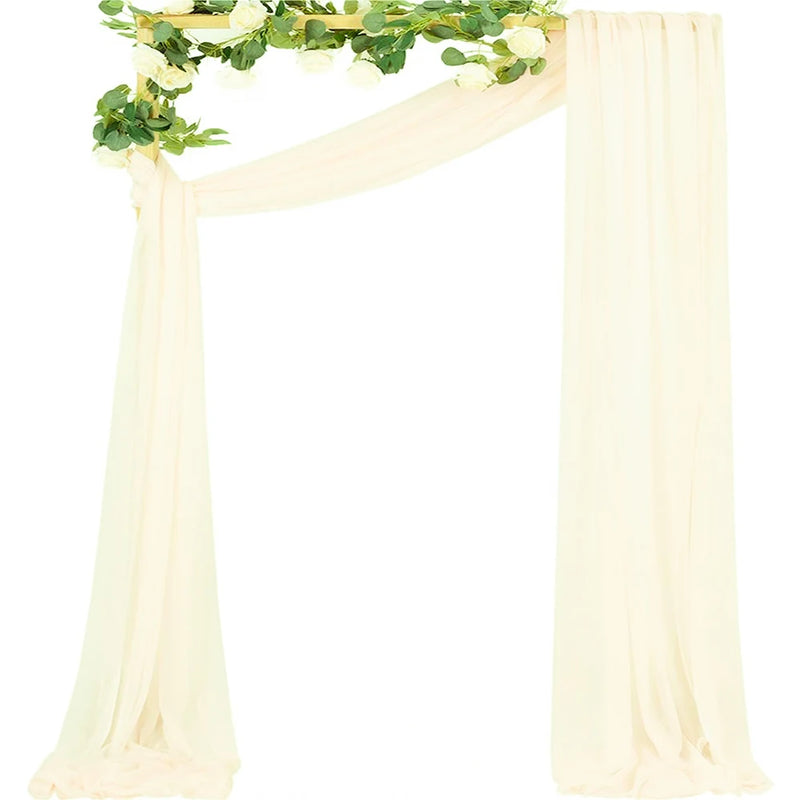 Voilage Chiffon pour Arche de Mariage, 75 cm de Large, coloris ivoire
