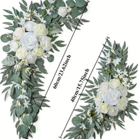 Fleurs pour Arche de Mariage, coloris blanc et vert pâle, fleurs fines