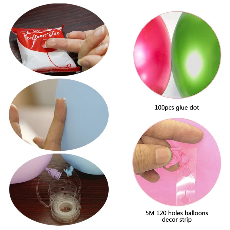 Kit Arche de Ballons Vert Foncé et Or Métallisé, 136 Pièces, vue complémentaire 5
