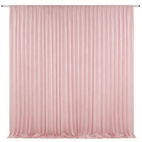 Toile de fond de mariage extensible à poche à tringle, coloris rose poudré