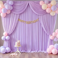 Toile de fond de mariage extensible à poche à tringle, pour décor de table d'honneur