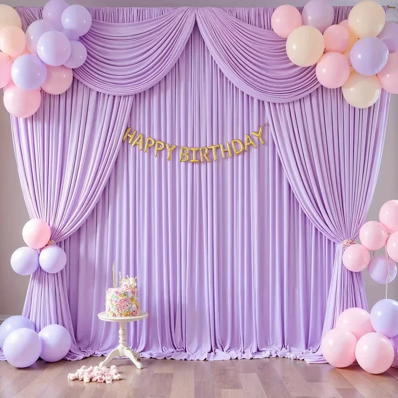 Toile de fond de mariage extensible à poche à tringle, pour décor de table d'honneur