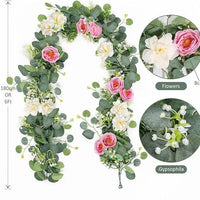 Fleurs pour Arche de Mariage, coloris rose et crème