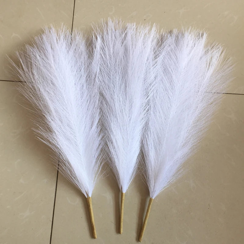 Pampa Artificielle pour Mariage Bohème, Tige de 45 cm, coloris blanc