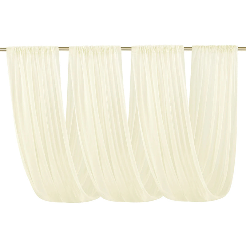 Voilage Plafond Mariage en Chiffon, coloris ivoire